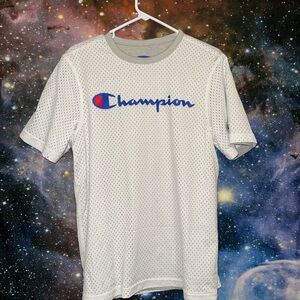 Champion White and Blue Short Sleeve Tees